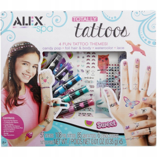 Veľká tetovacia sada Glitter Stickers Markers for Children Šablóny